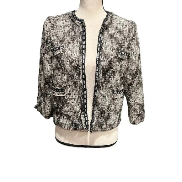 Zara Womens Tweed Blazer Jacket Size M - Picture 3 of 8